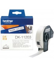 Хартиена лента Brother - DK-11203, за QL500, 17 x 87mm, Black/White -1
